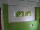 łazienka tubądzin płytki zielone dekor