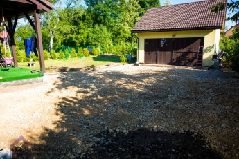 utwardzenie podjazdu, tłuczeń