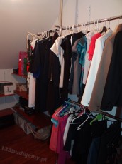 zabudowana garderoba półkami z mdf system garderoby z obi