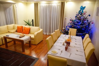 bożonarodzeniowy wystrój salonu