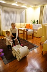 drewniany dawanda wózek dla lalek