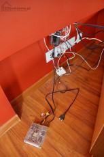 konstrukcja zabudowy telewizora montaż podświetlenie ledowskiego taśmą led ze sterowaniem na pilota