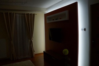 podświetlenie zabudowy z płyt kartonowo gipsowych