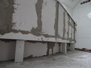 zabudowa wanny z bloczków ytong, osadzenie wanny,montaż wanny