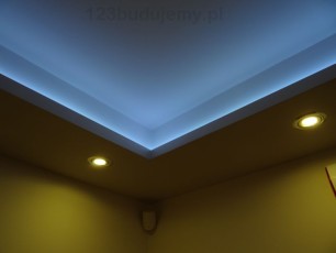 ledy na suficie, podświetlenie sufitu dwupoziomowego