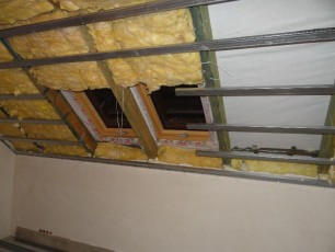 stelaż z profili cd i profili ud zabudowa poddasza