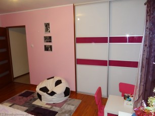 drzwi przesuwne lacobel różowo białe