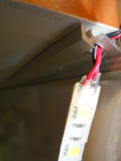 przylutowanie kabelków do taśmy led