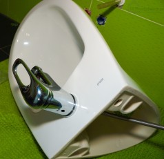 montaż baterii na bidecie