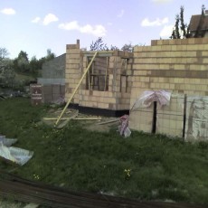 murowanie ścian, murowanie wykuszu