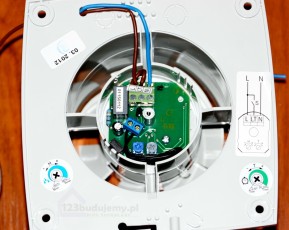 wentylator łazienkowy czujnik wilgotności wyłącznik czasowy