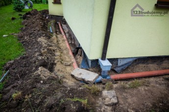 Odprowadzenie wody deszczowej z działki.