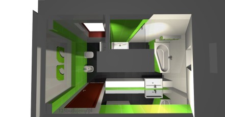 tubądzin colour wizualizacja łazienki na poddaszu