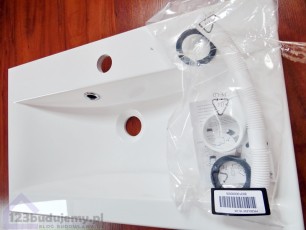 umywalka selina kwadratowa płytka montaż na blacie, nablatowa umywalka