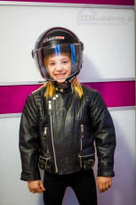 skórzana kurtka motocyklowa dla dziecka kaska dziecięcy