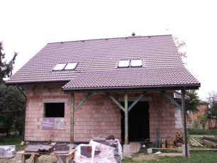 stan surowy otwarty, tył domu taras