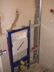 Zabudowa stelaża podtynkowego wc