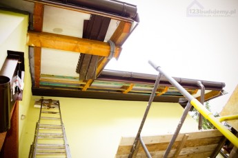 stelaż z łat podbitka dachowa