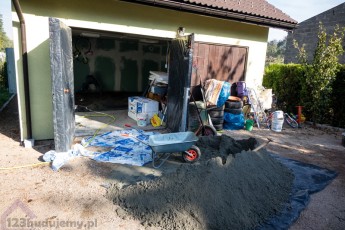garaż wylewka pół suchy beton