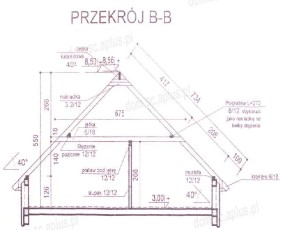 przekrój dachu archiskowronek projekt domu