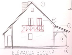 elewacja boczna zmiany dołożenie balkonu