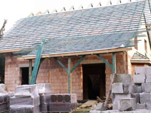 dach nad tarasem z murłaty krokwie