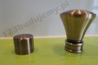 ozdobna końcówka rurki karnisza