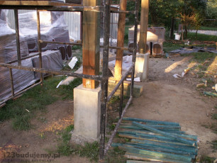 Fundament pod filary od zadaszenia tarasu