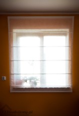 Dekoracyjna roleta rzymska biała bez wzoru