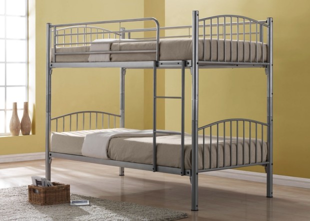 łóżko piętrowe stalowe, metalowe
