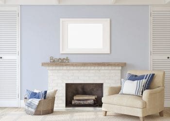 Kominek z wkładem kominkowym zakupionym w firmie Kominki Lexus we Wrocławiu